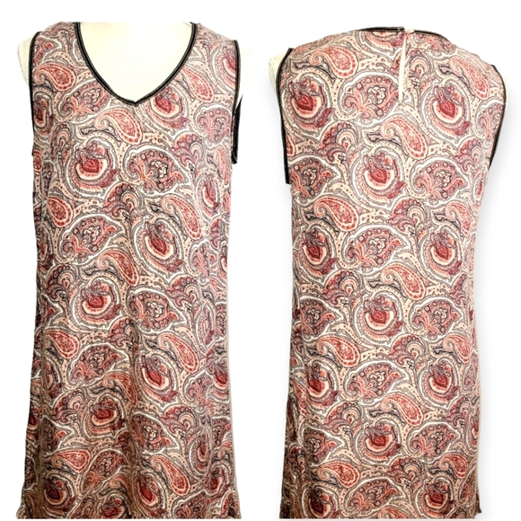 Massimo Dutti Women's Paisley Dress 100% Silk size 10 - Picture 4 of 8